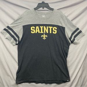 47 Saints T-Shirt Black and Gray Women Size | XL